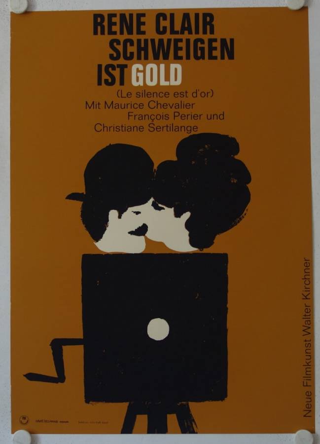 Silence is golden re-release german movie poster